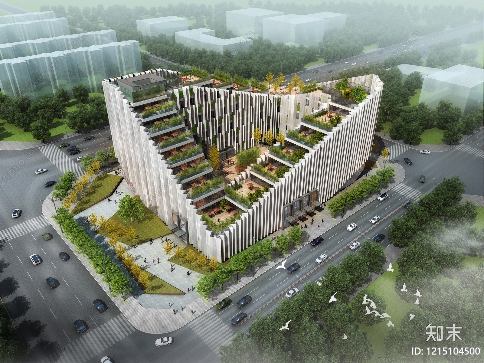 现代主义写字楼3D模型下载【ID:1215104500】