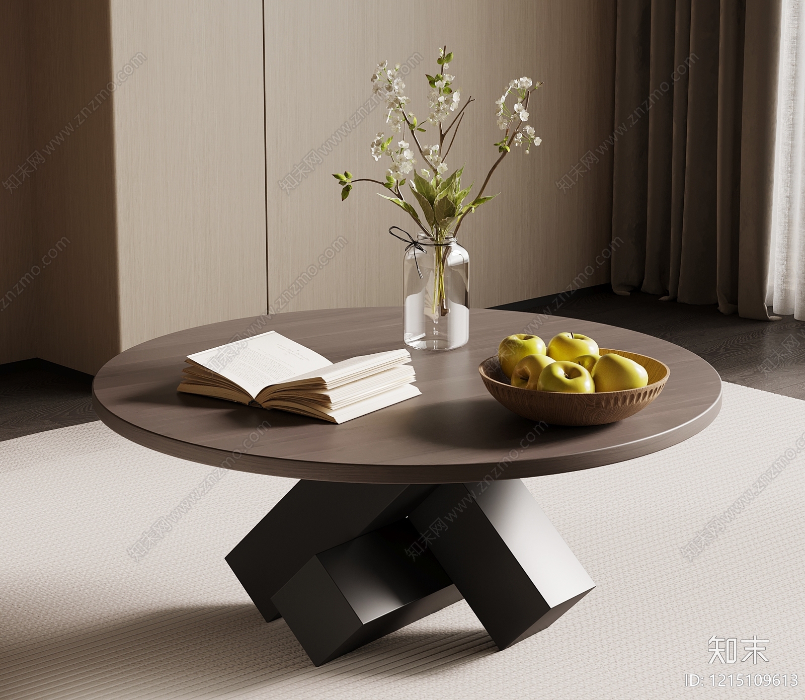 现代简约茶几3D模型下载【ID:1215109613】