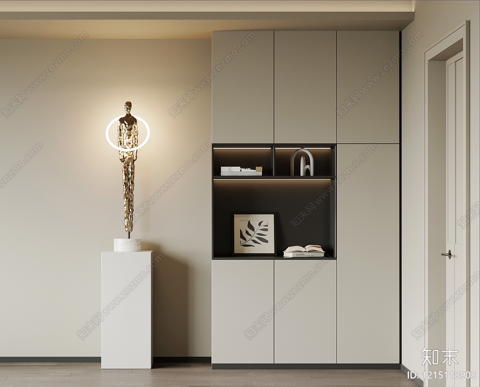 极简玄关3D模型下载【ID:1215118908】