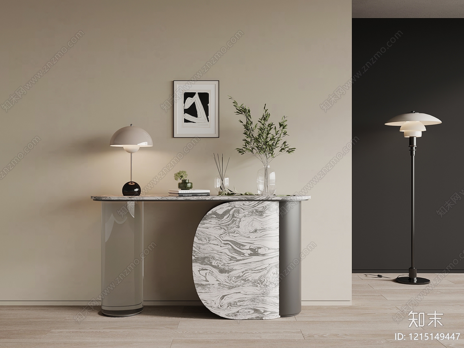 现代简约玄关3D模型下载【ID:1215149447】