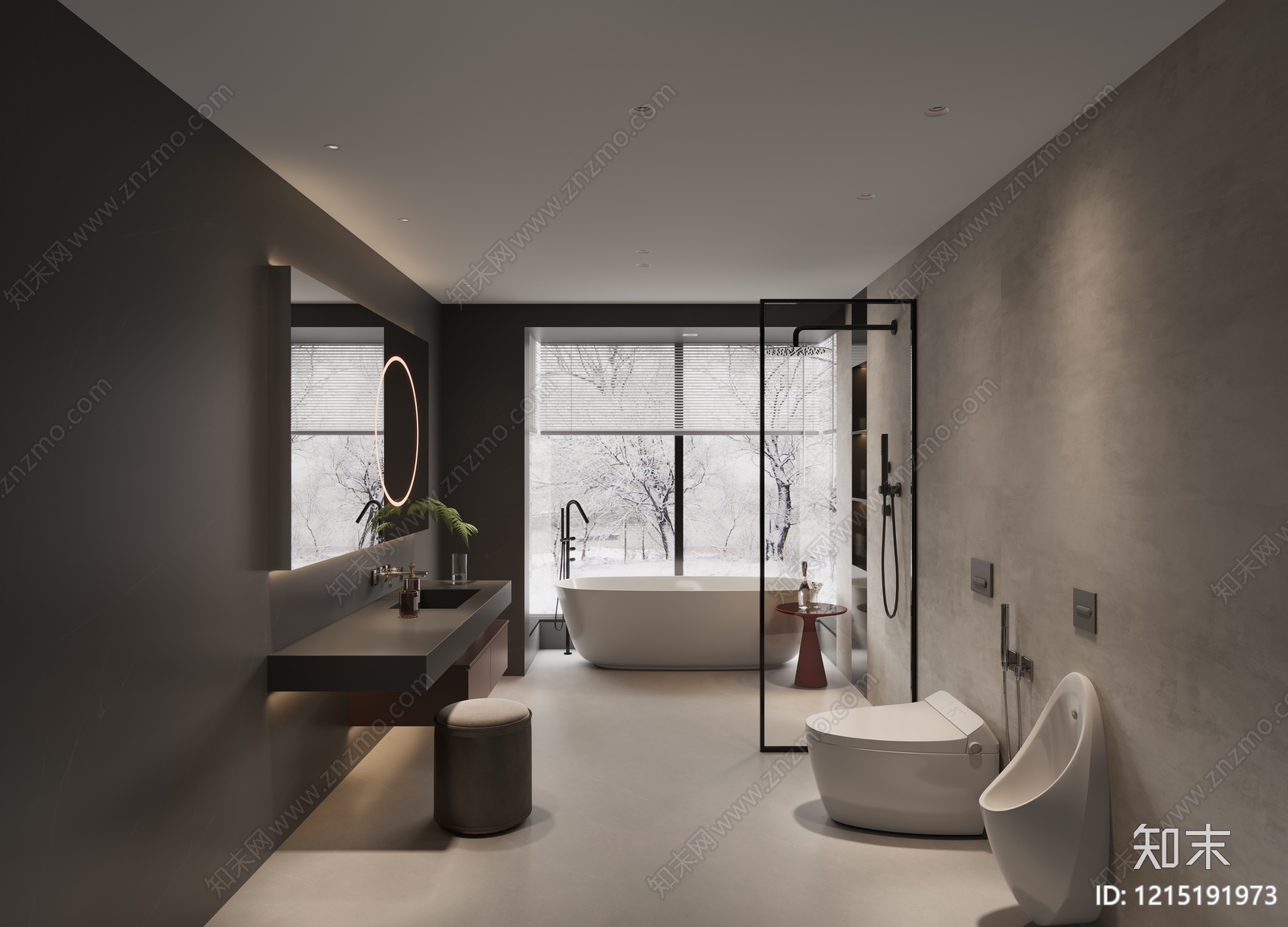 极简卫生间3D模型下载【ID:1215191973】