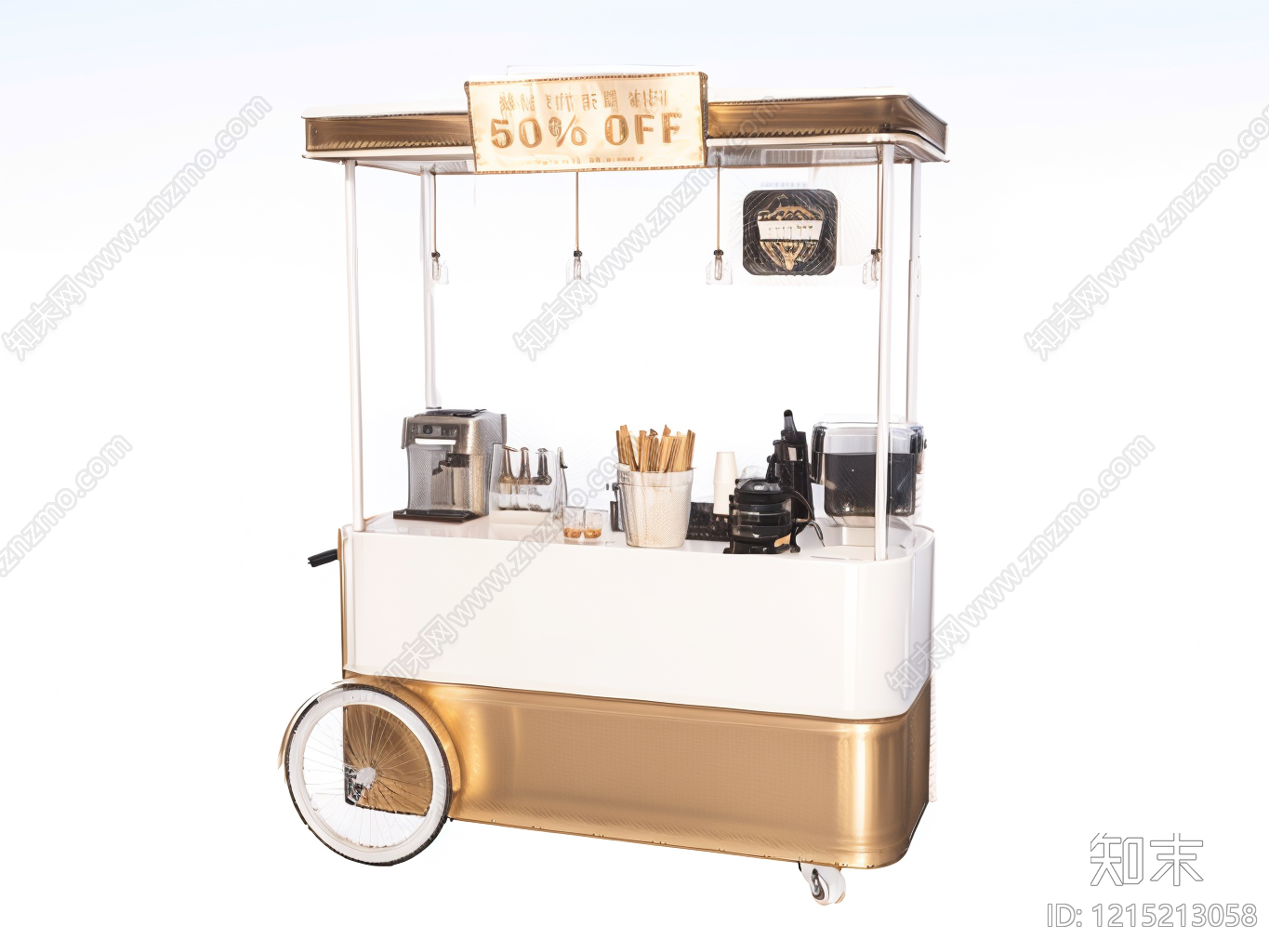 现代简约餐车SU模型下载【ID:1215213058】