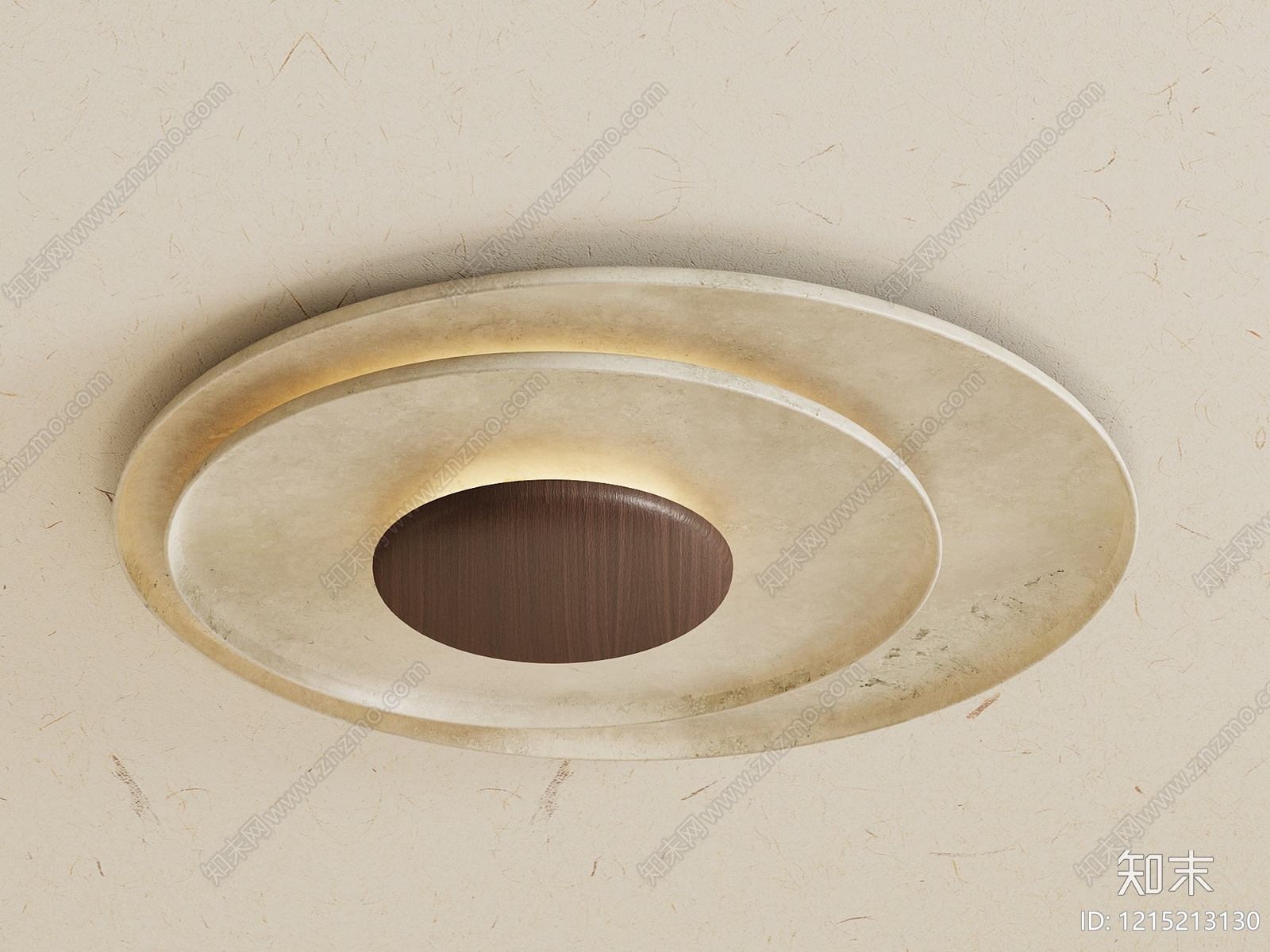 侘寂吸顶灯3D模型下载【ID:1215213130】