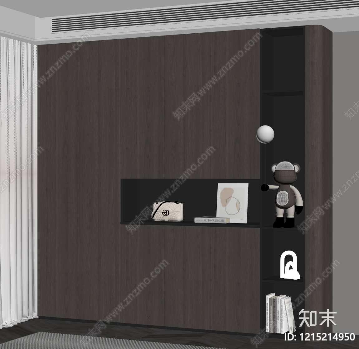 现代简约玄关柜SU模型下载【ID:1215214950】