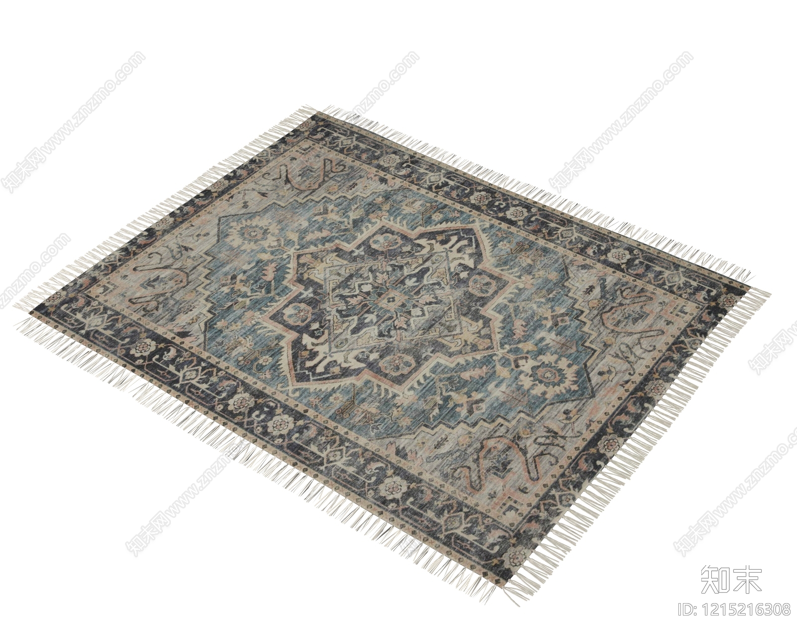 中古风地毯SU模型下载【ID:1215216308】