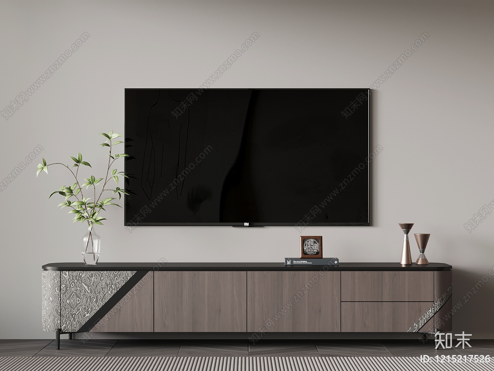 现代简约储物柜3D模型下载【ID:1215217526】
