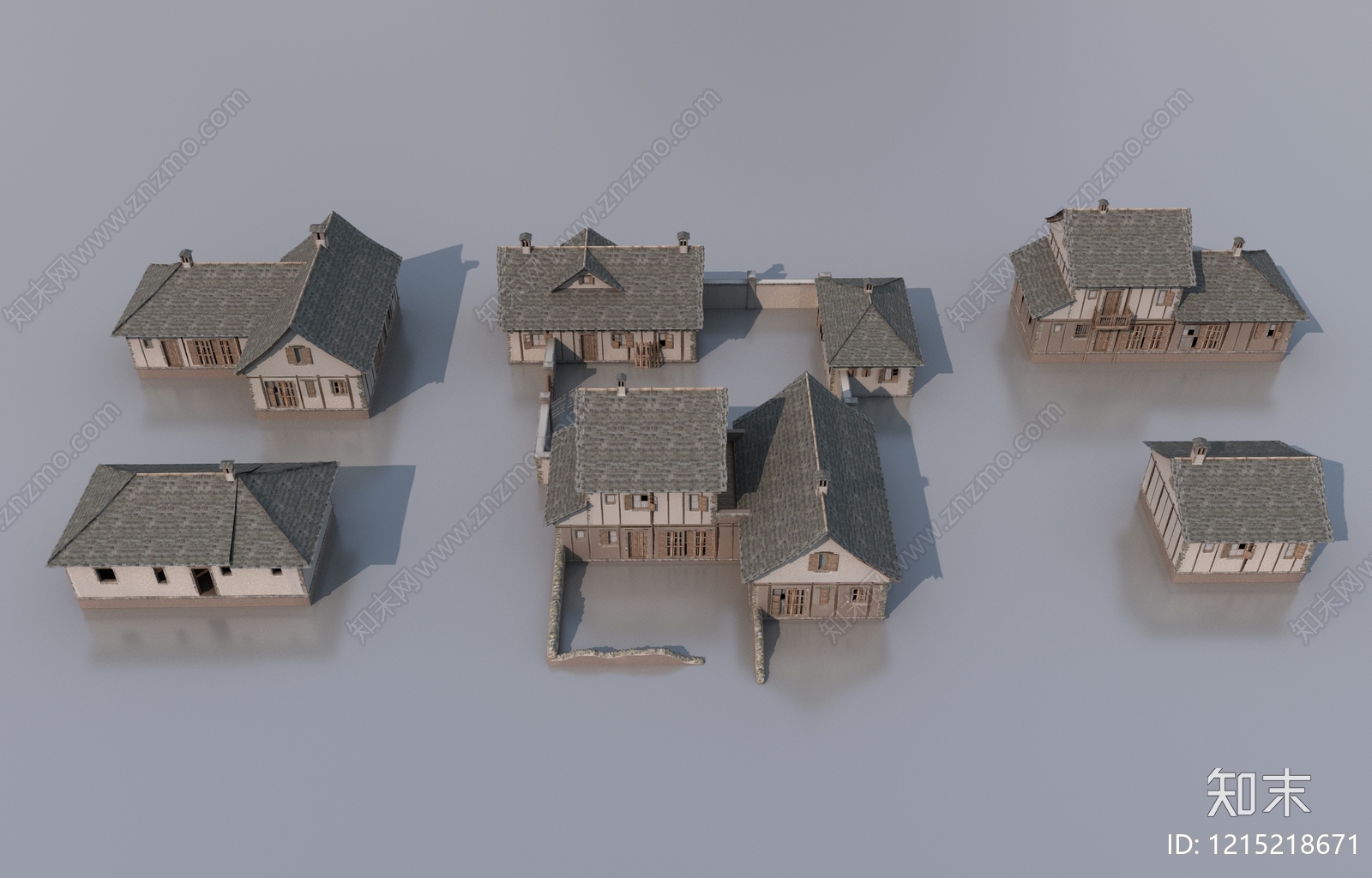 复古欧式古建3D模型下载【ID:1215218671】