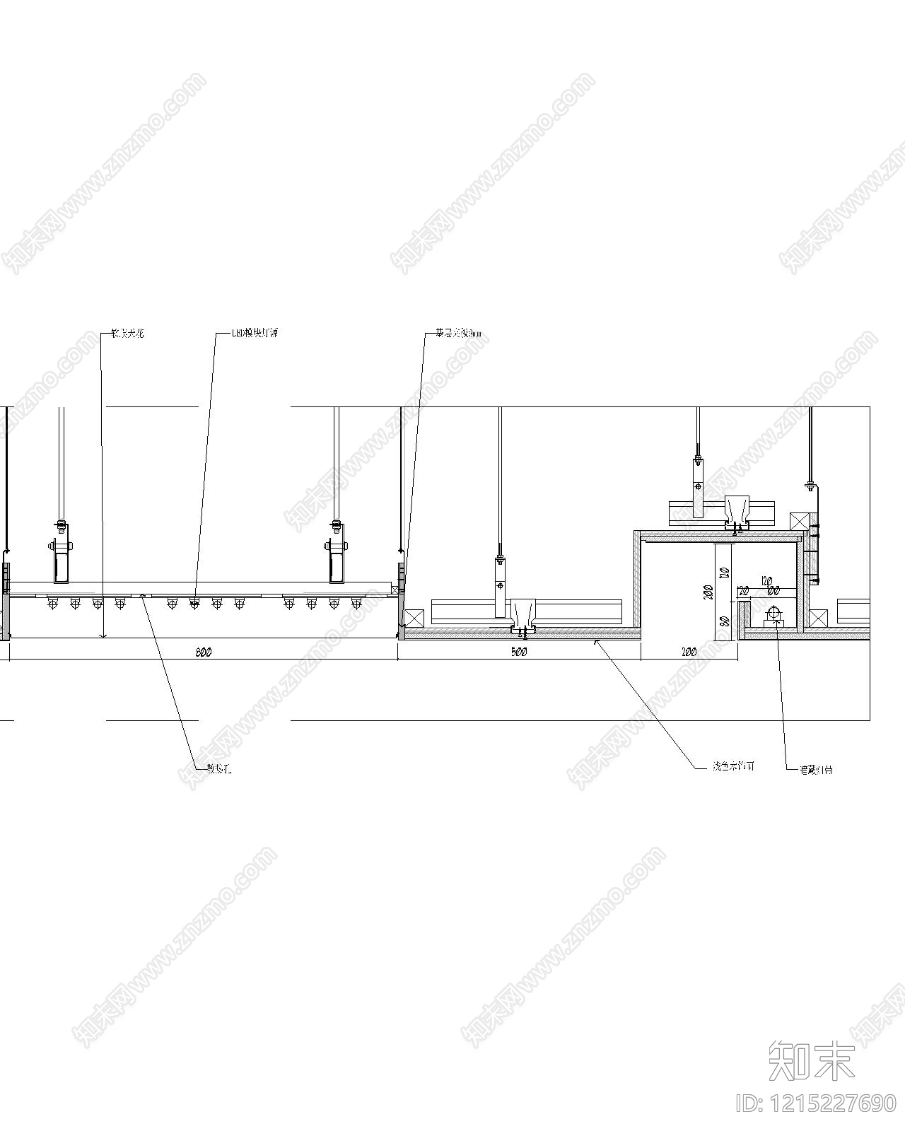 软膜天花施工图下载【ID:1215227690】