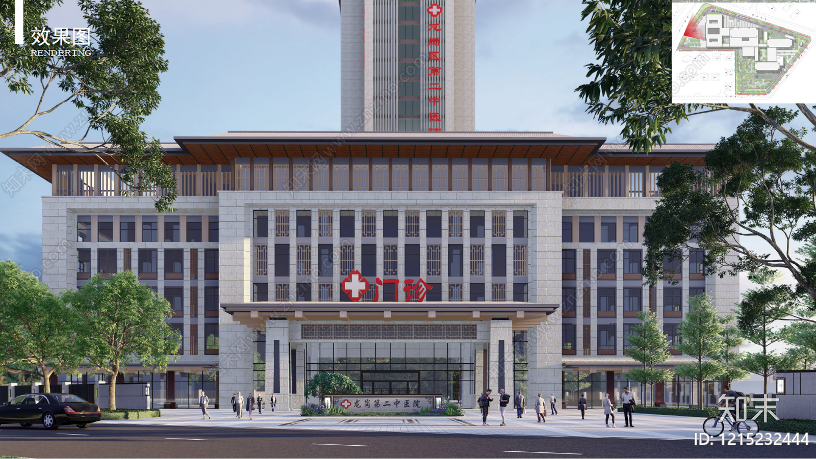 新中式中式医院景观下载【ID:1215232444】