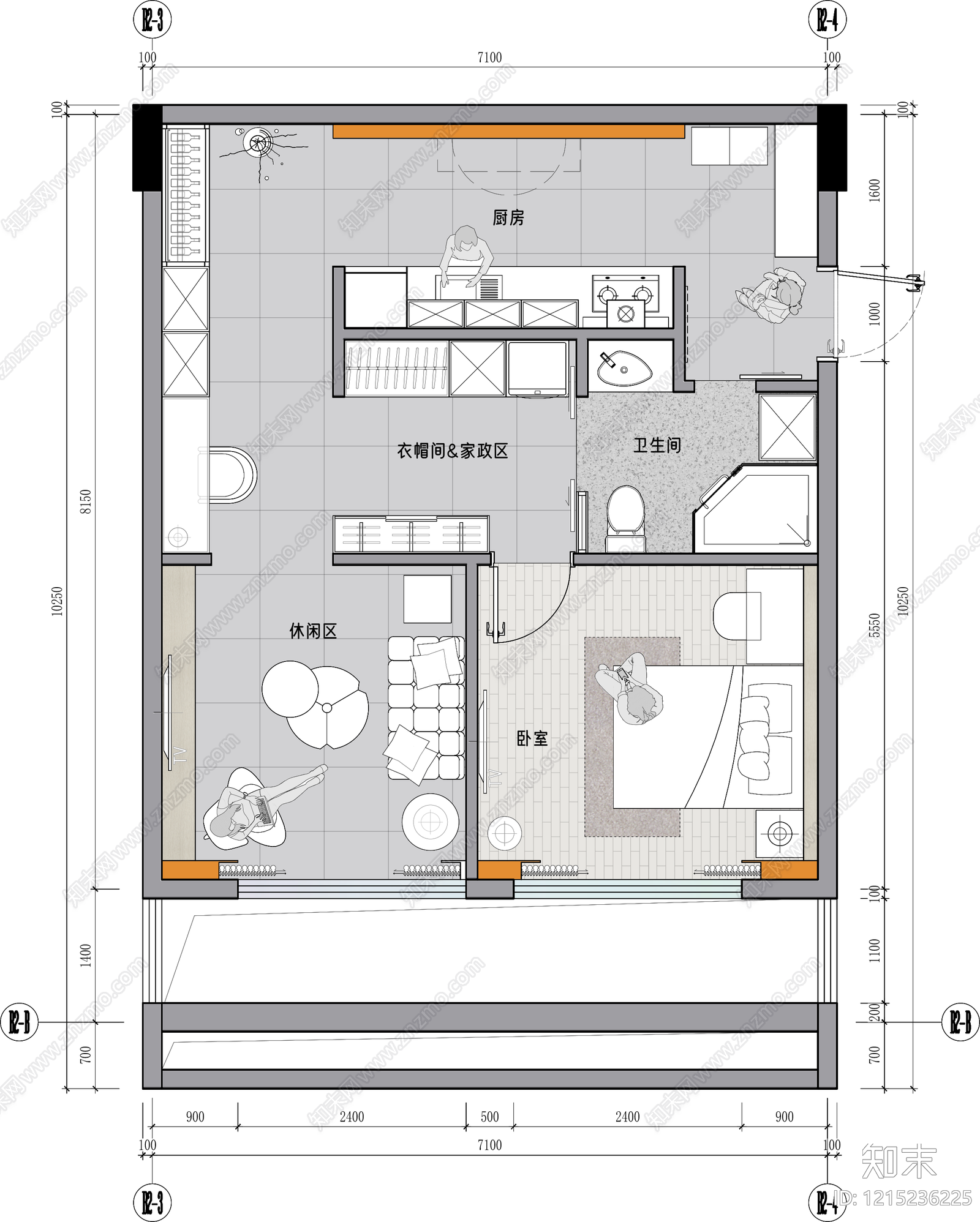 单身公寓施工图下载【ID:1215236225】