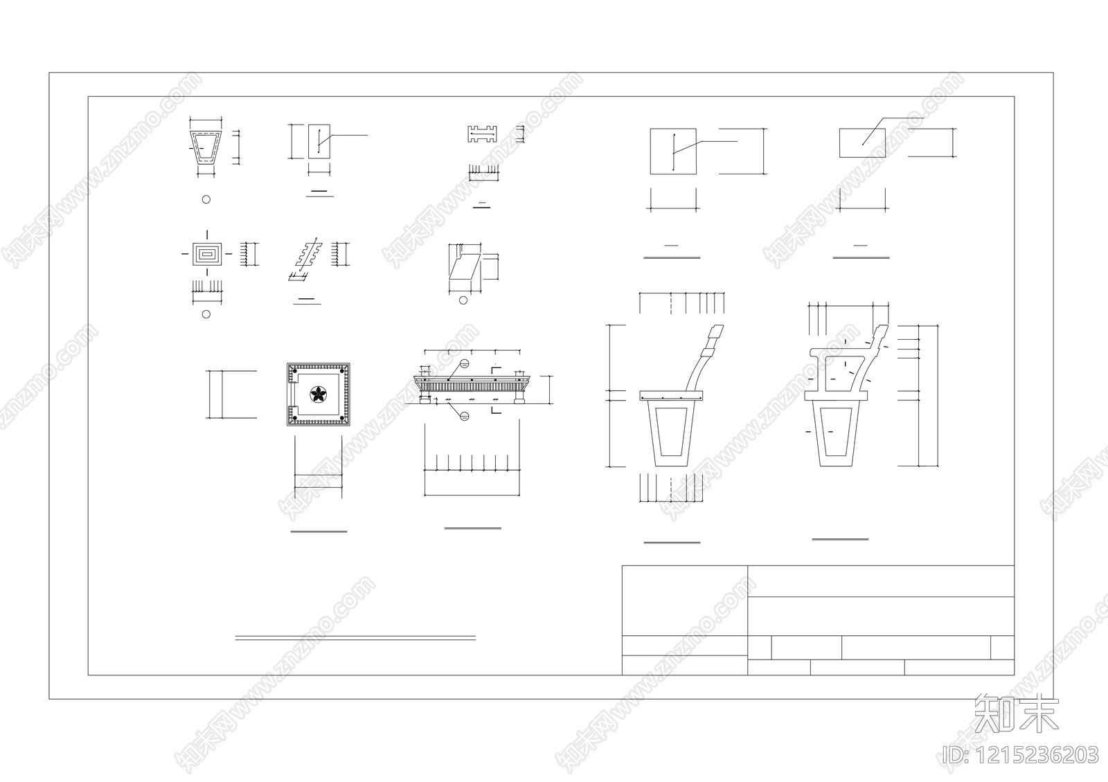 中式椅子施工图下载【ID:1215236203】