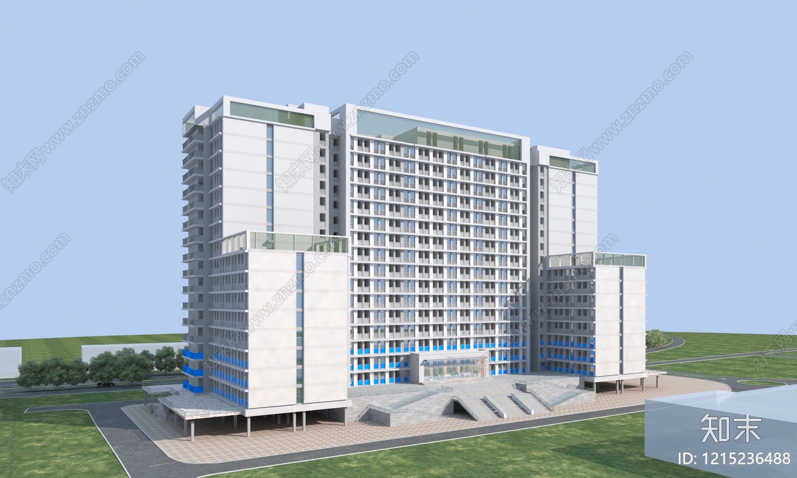 现代主义学生宿舍3D模型下载【ID:1215236488】