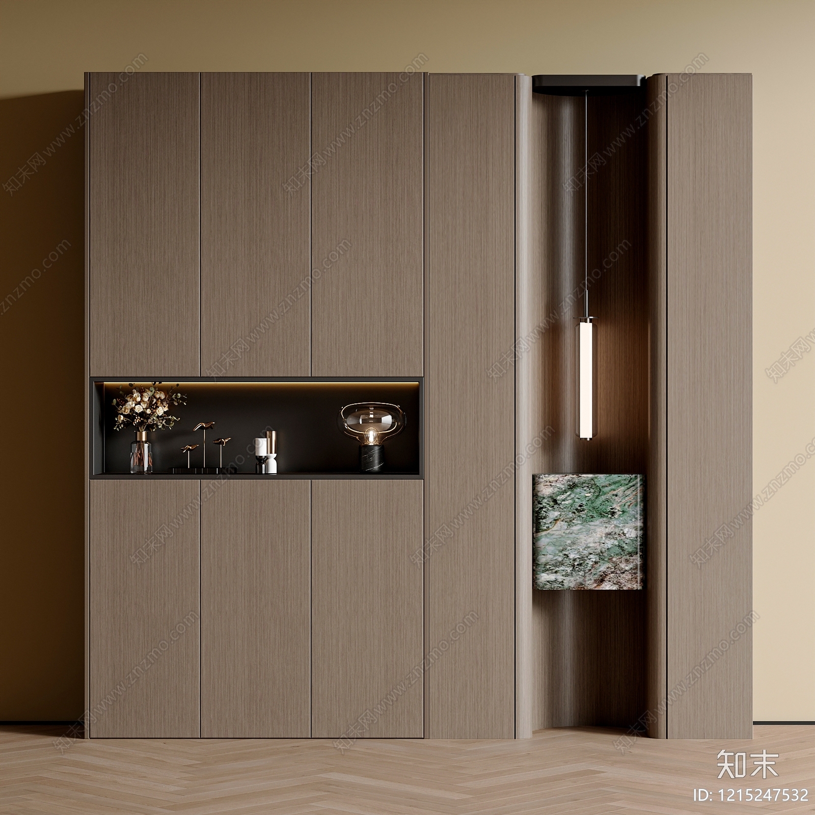 现代极简鞋柜3D模型下载【ID:1215247532】