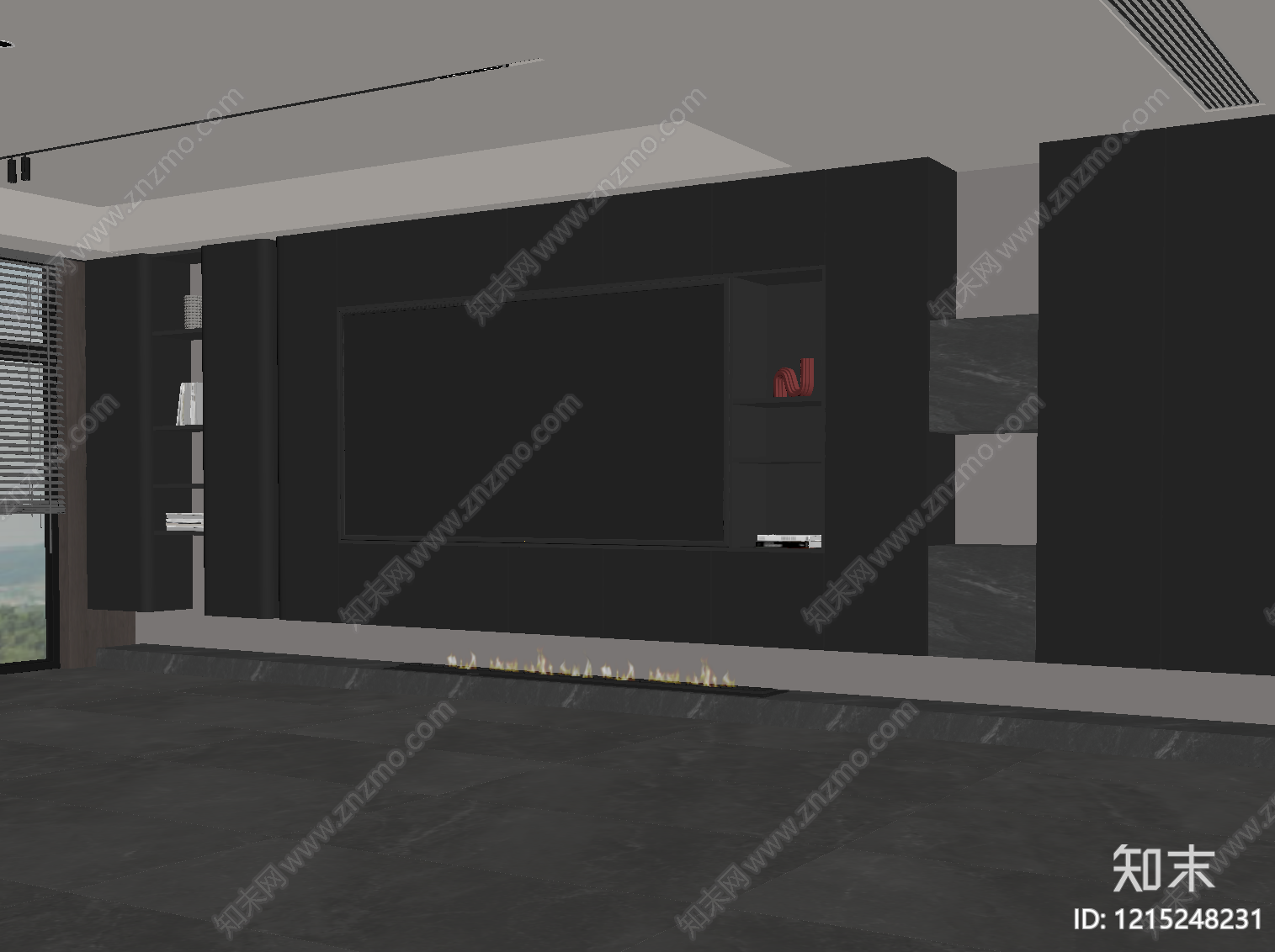 极简背景墙SU模型下载【ID:1215248231】