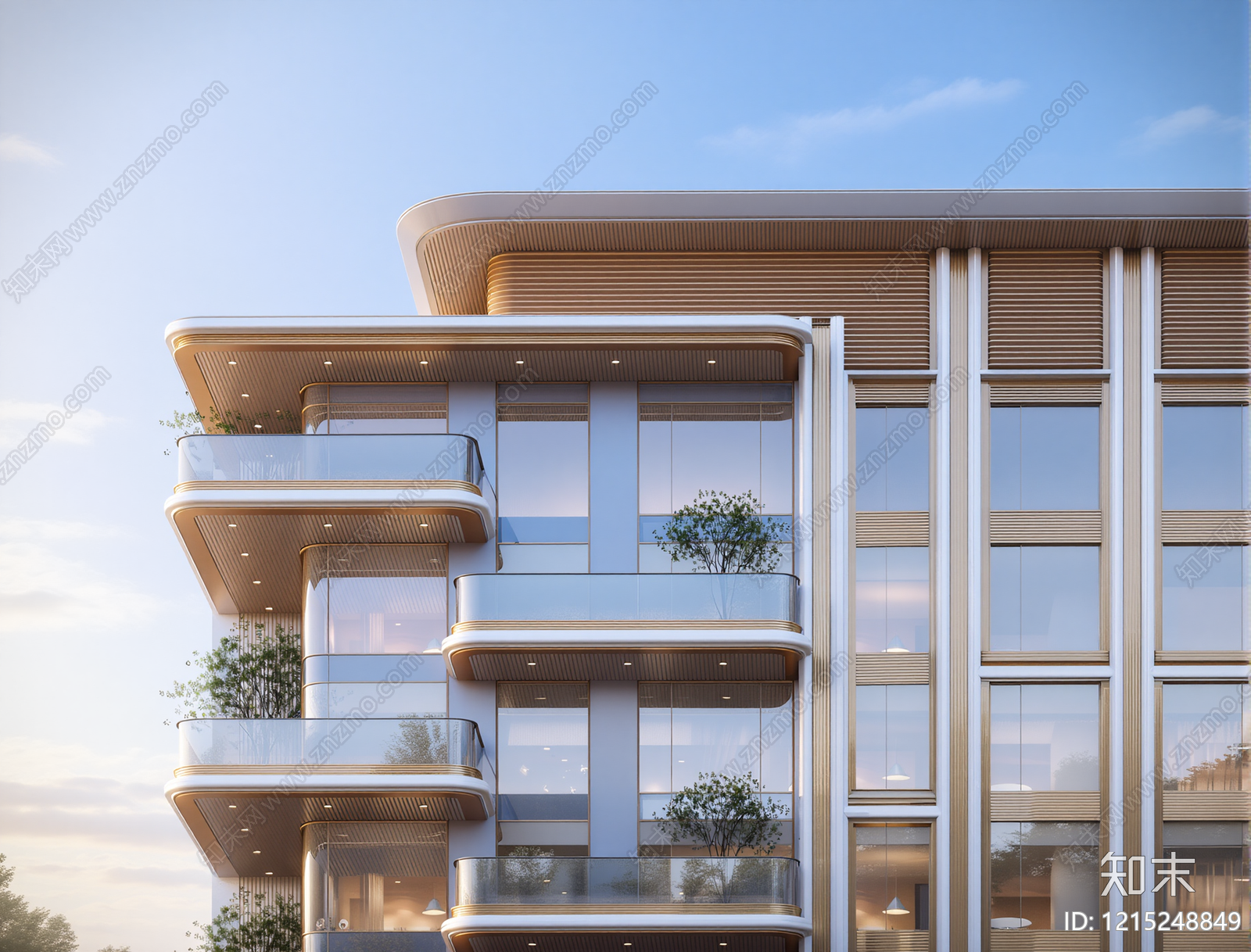 现代小高层住宅楼SU模型下载【ID:1215248849】