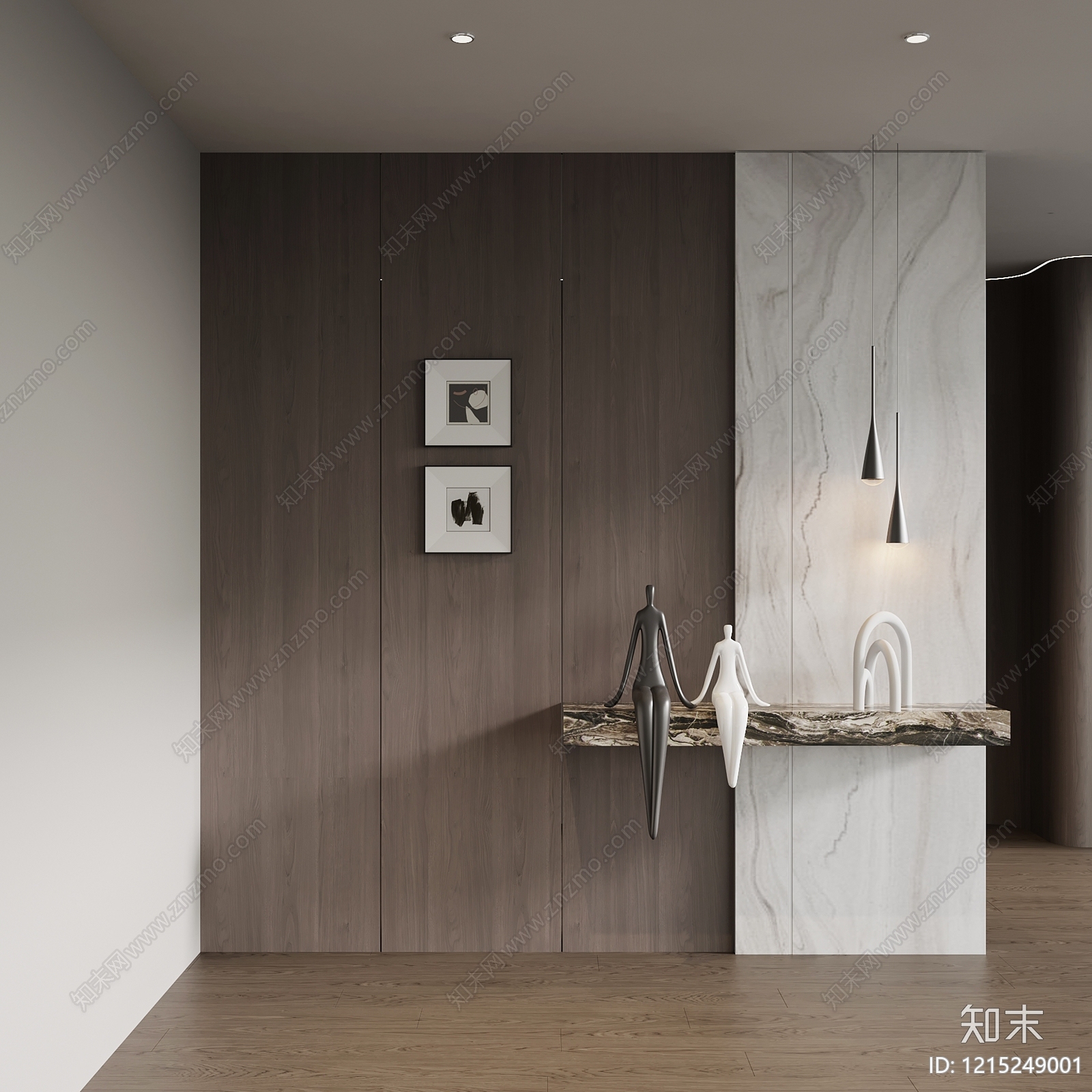 现代极简玄关3D模型下载【ID:1215249001】