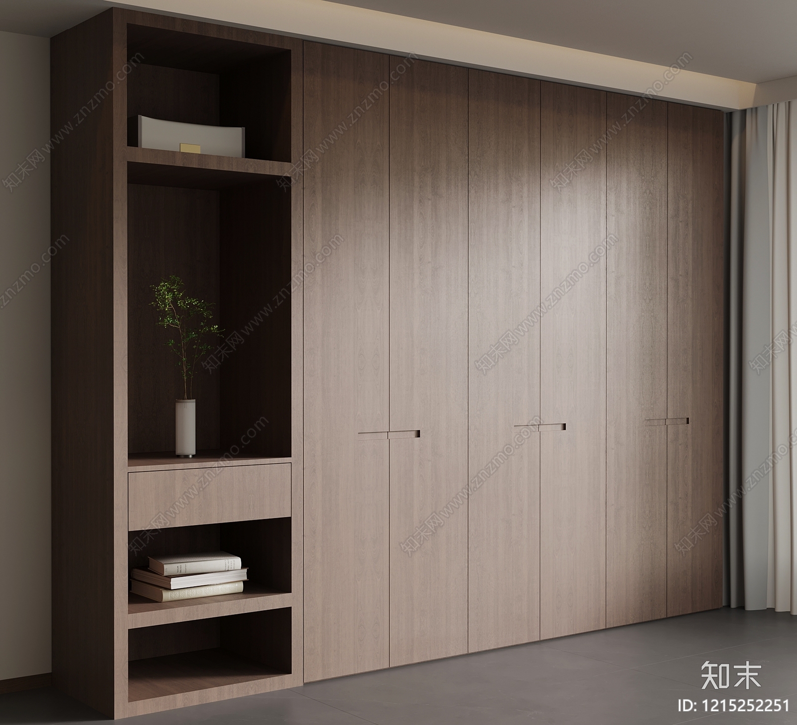 现代简约衣柜SU模型下载【ID:1215252251】