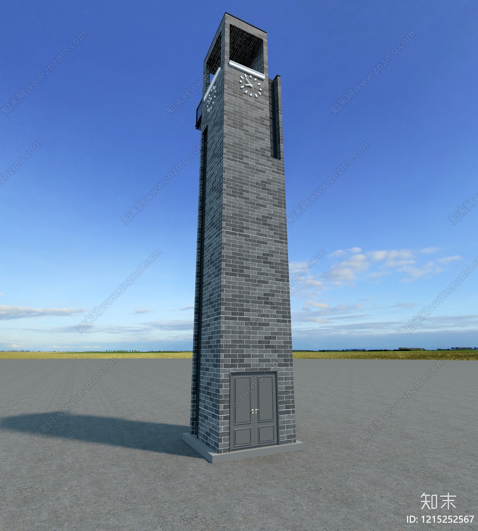 现代主义城市广场装置3D模型下载【ID:1215252567】