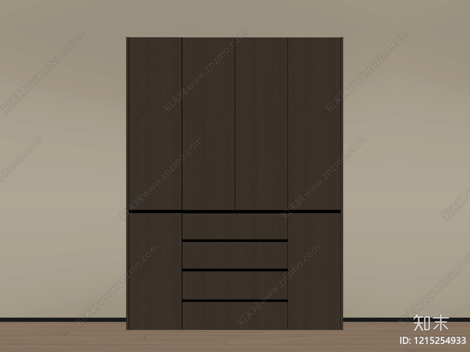 现代简约衣柜SU模型下载【ID:1215254933】