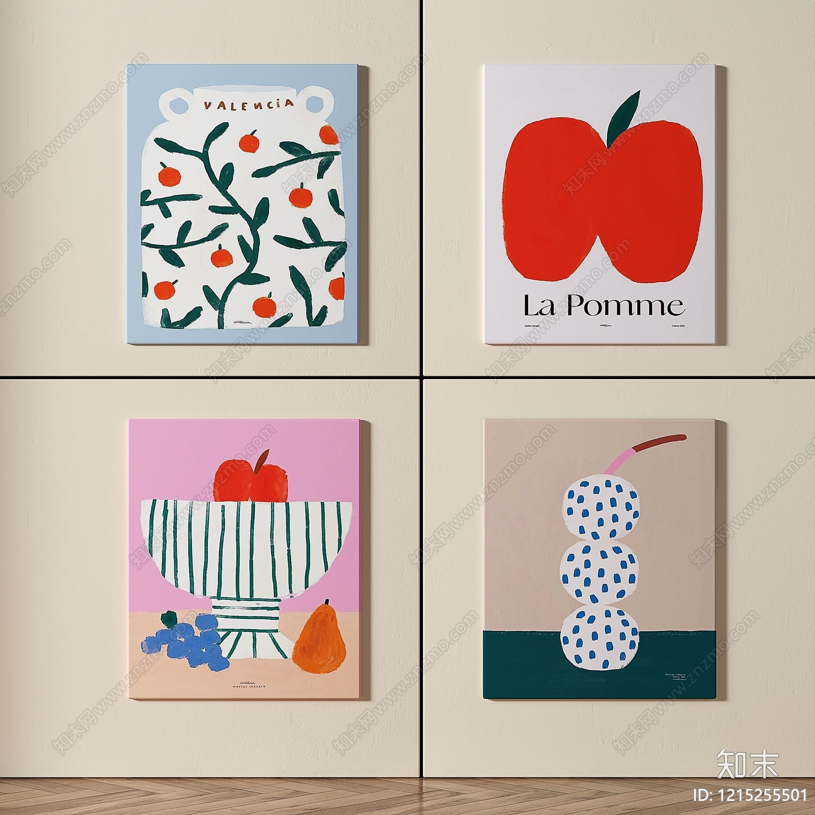 北欧儿童挂画3D模型下载【ID:1215255501】