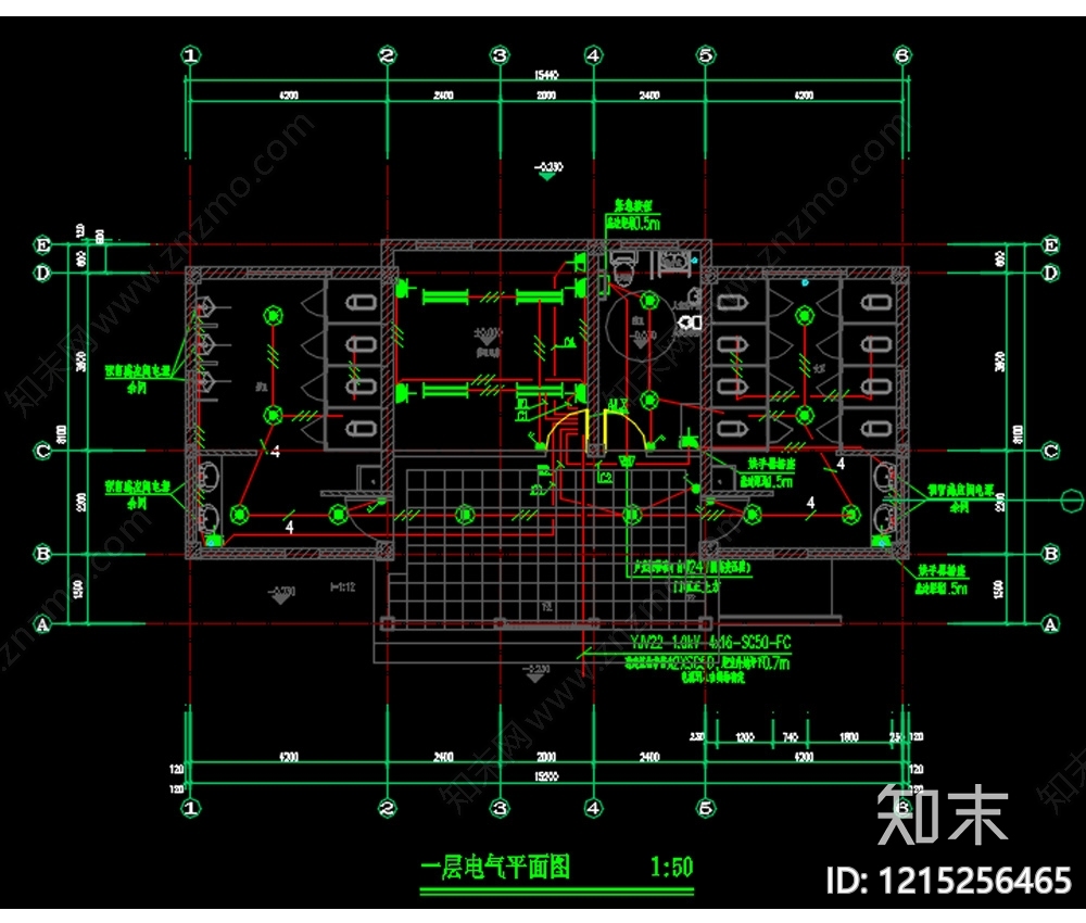 现代新中式公厕cad施工图下载【ID:1215256465】