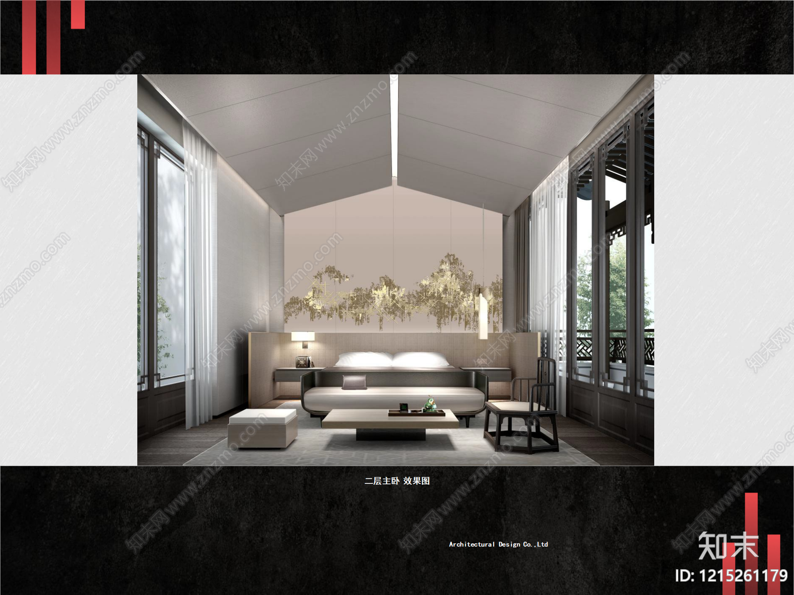 现代新中式别墅软装下载【ID:1215261179】