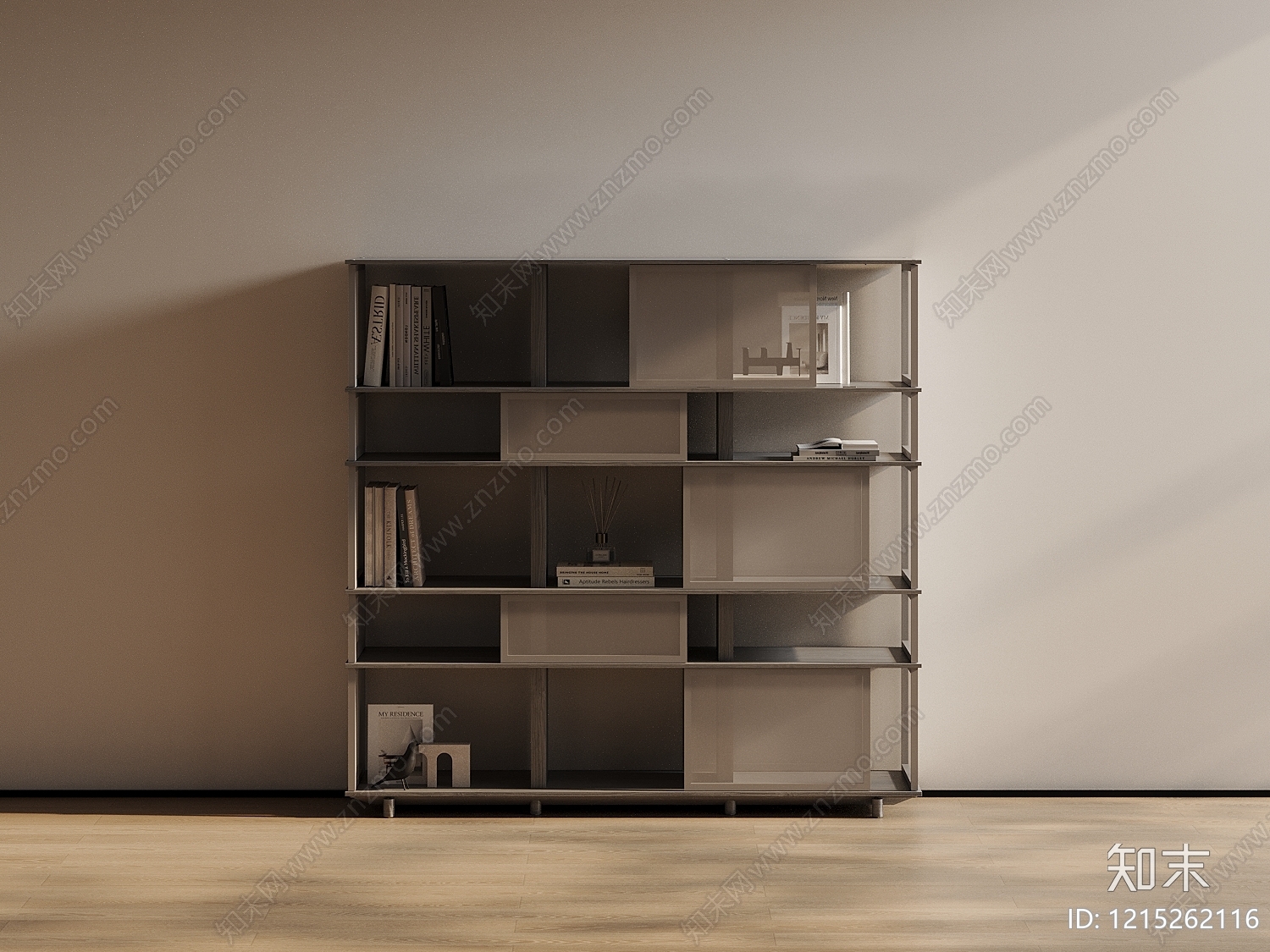 极简书柜3D模型下载【ID:1215262116】