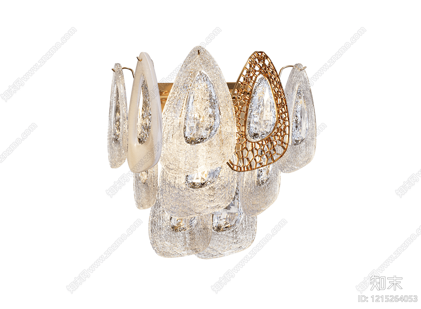 意式轻奢水晶壁灯3D模型下载【ID:1215264053】