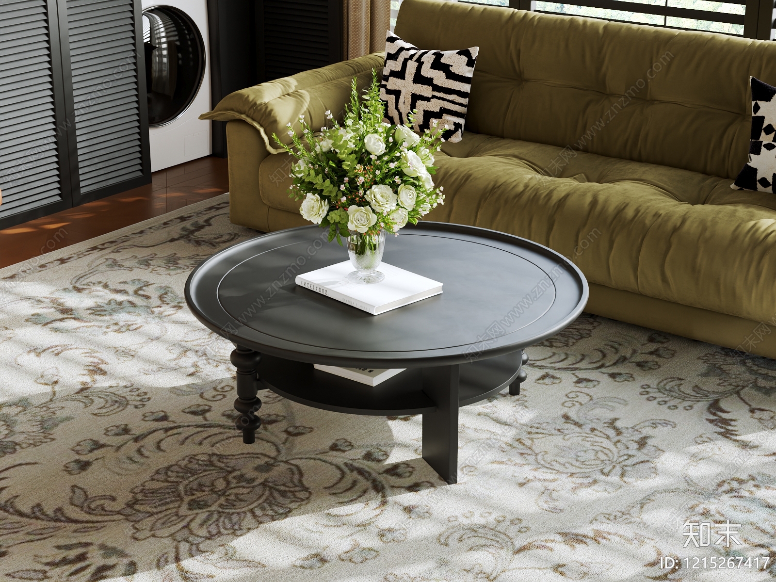 中古风茶几SU模型下载【ID:1215267417】