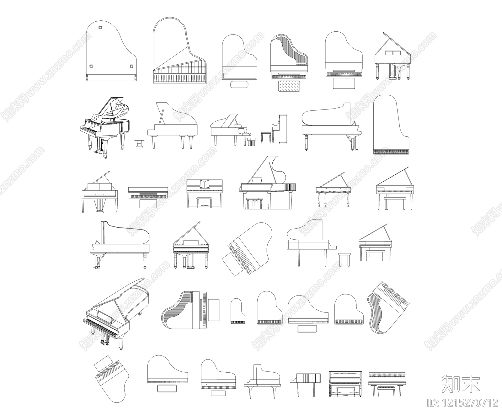 现代乐器施工图下载【ID:1215270712】