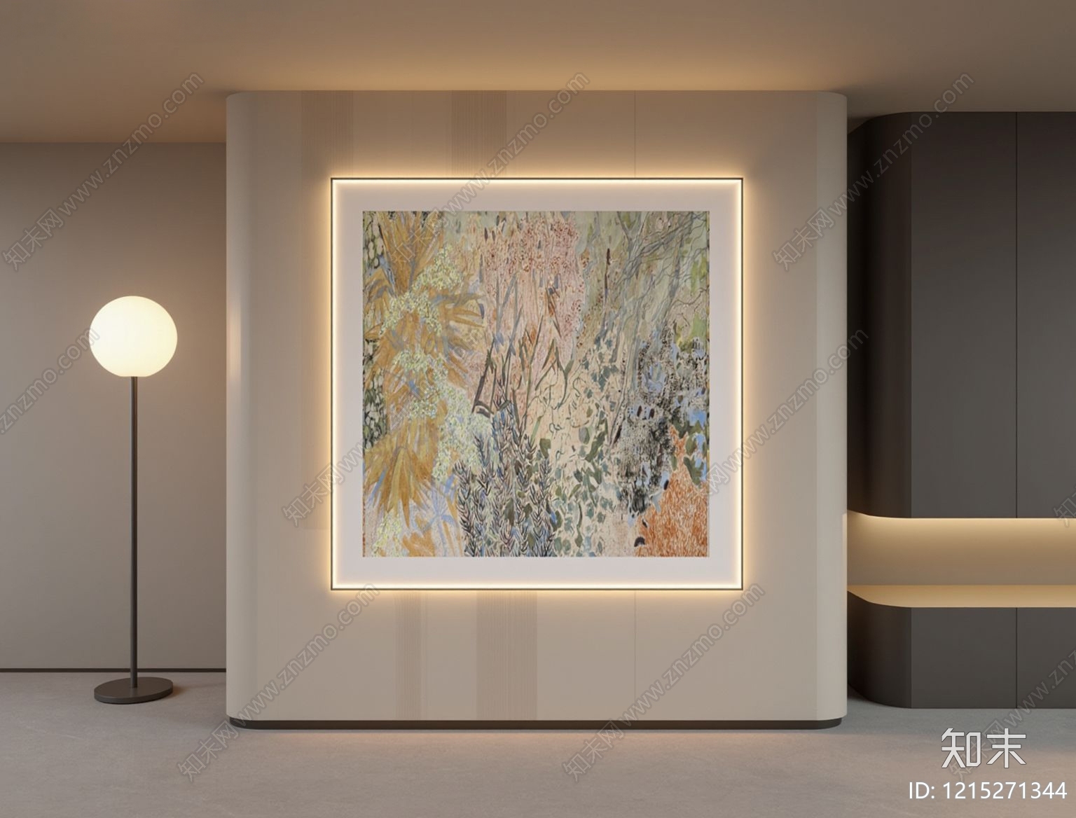 现代挂画SU模型下载【ID:1215271344】