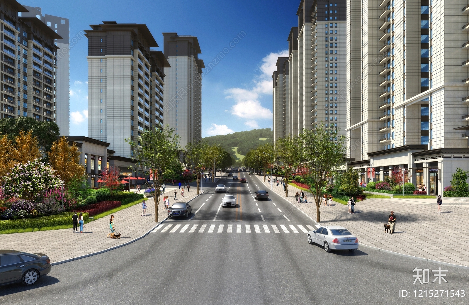 新中式小高层住宅楼3D模型下载【ID:1215271543】