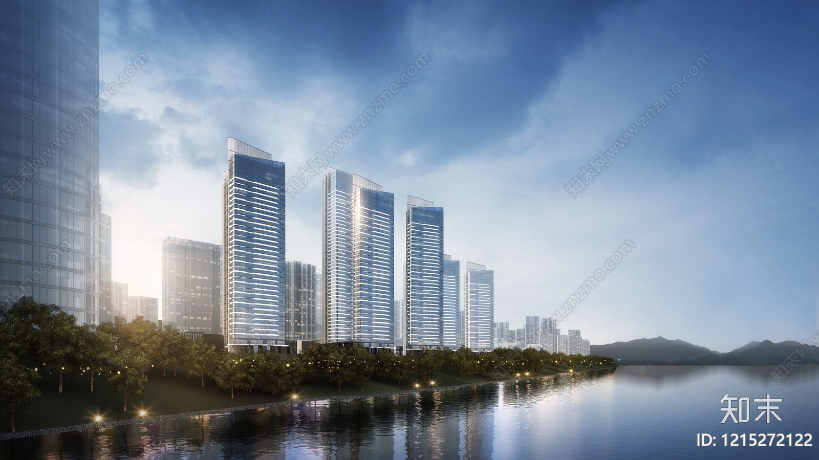 现代超高层住宅楼SU模型下载【ID:1215272122】
