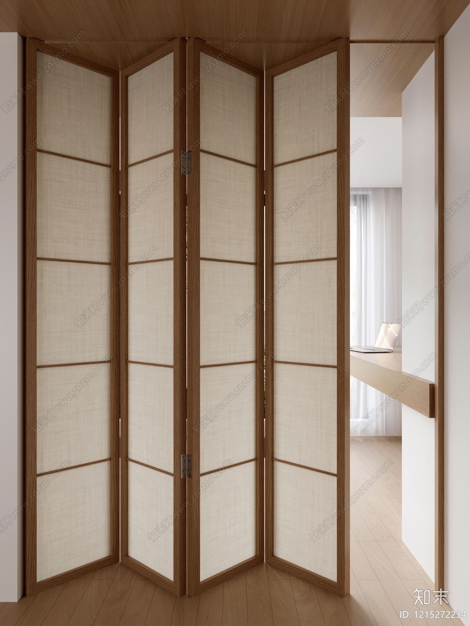 日式折叠门3D模型下载【ID:1215272234】