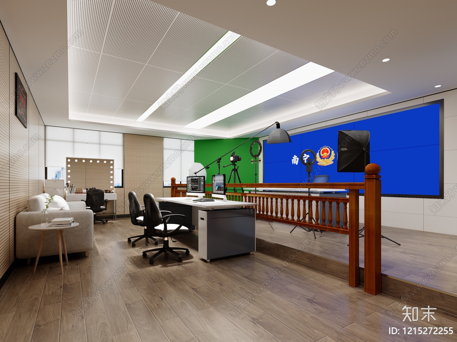 现代简约直播间3D模型下载【ID:1215272255】