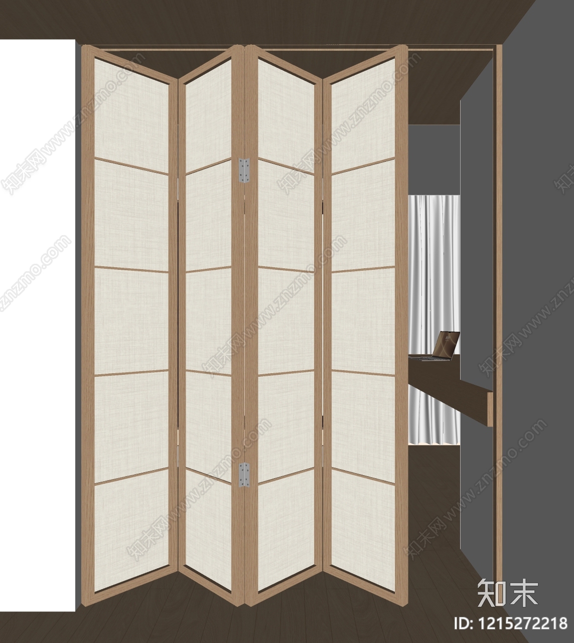 日式折叠门SU模型下载【ID:1215272218】
