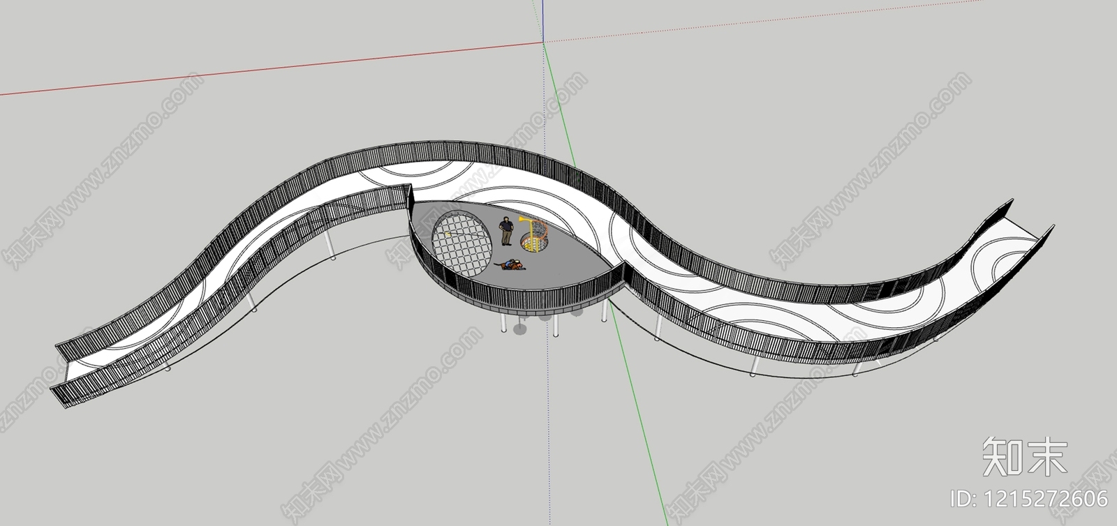 现代天桥SU模型下载【ID:1215272606】