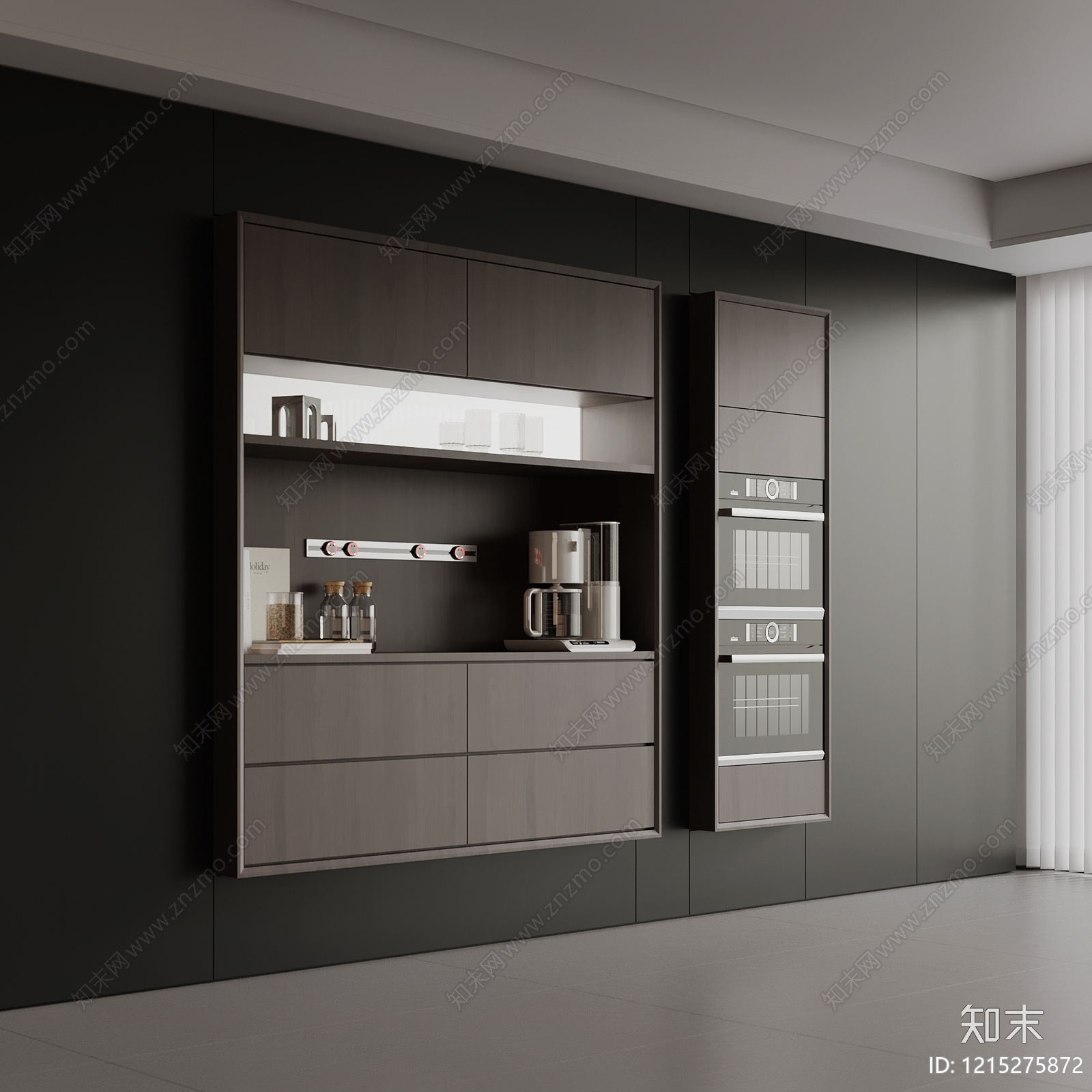 极简餐边柜SU模型下载【ID:1215275872】