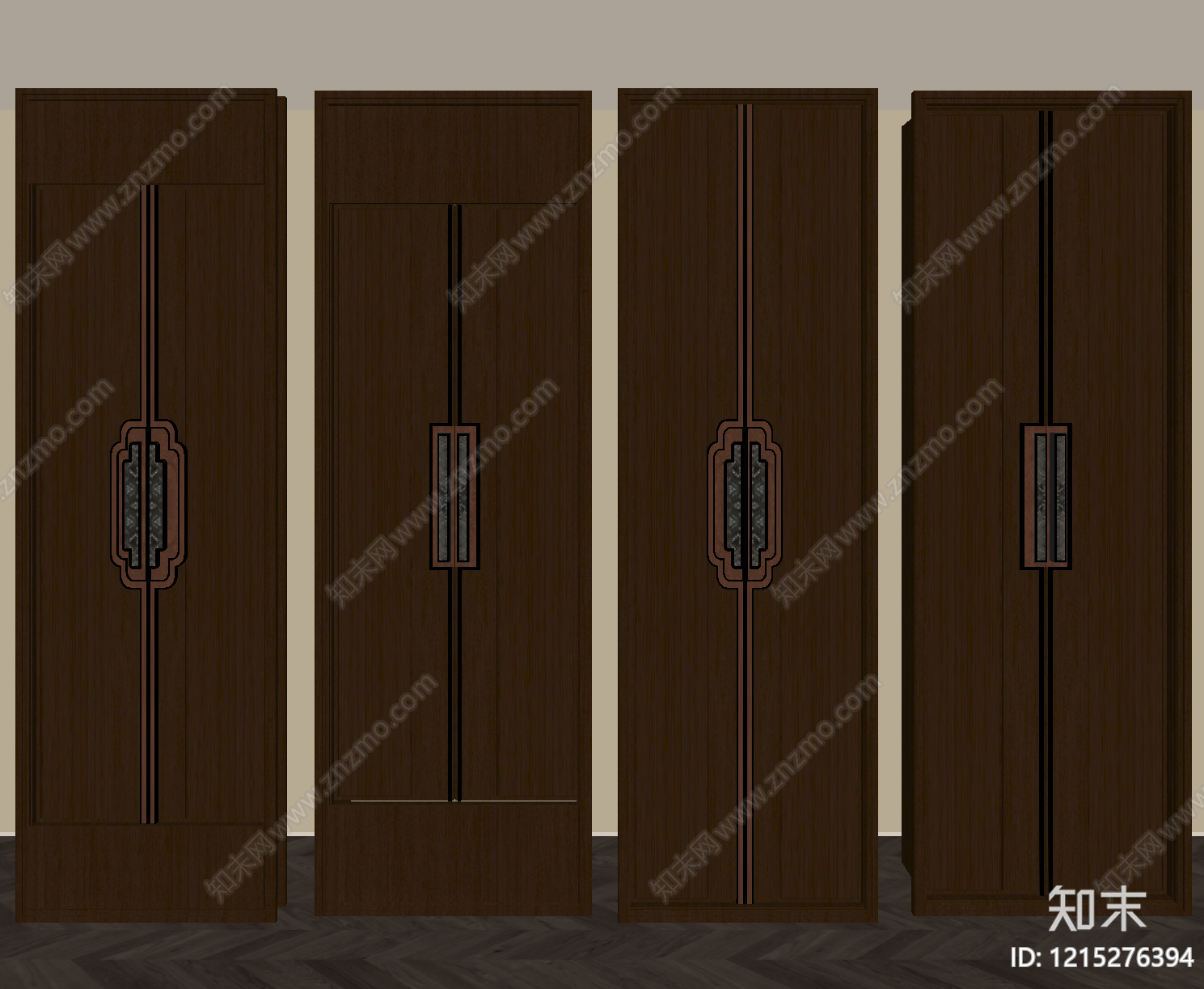 新中式护墙板SU模型下载【ID:1215276394】