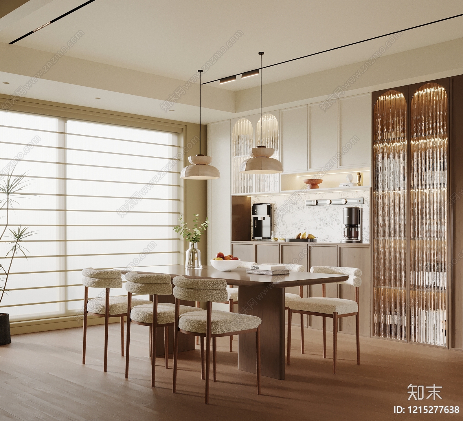 现代家居餐厅SU模型下载【ID:1215277638】