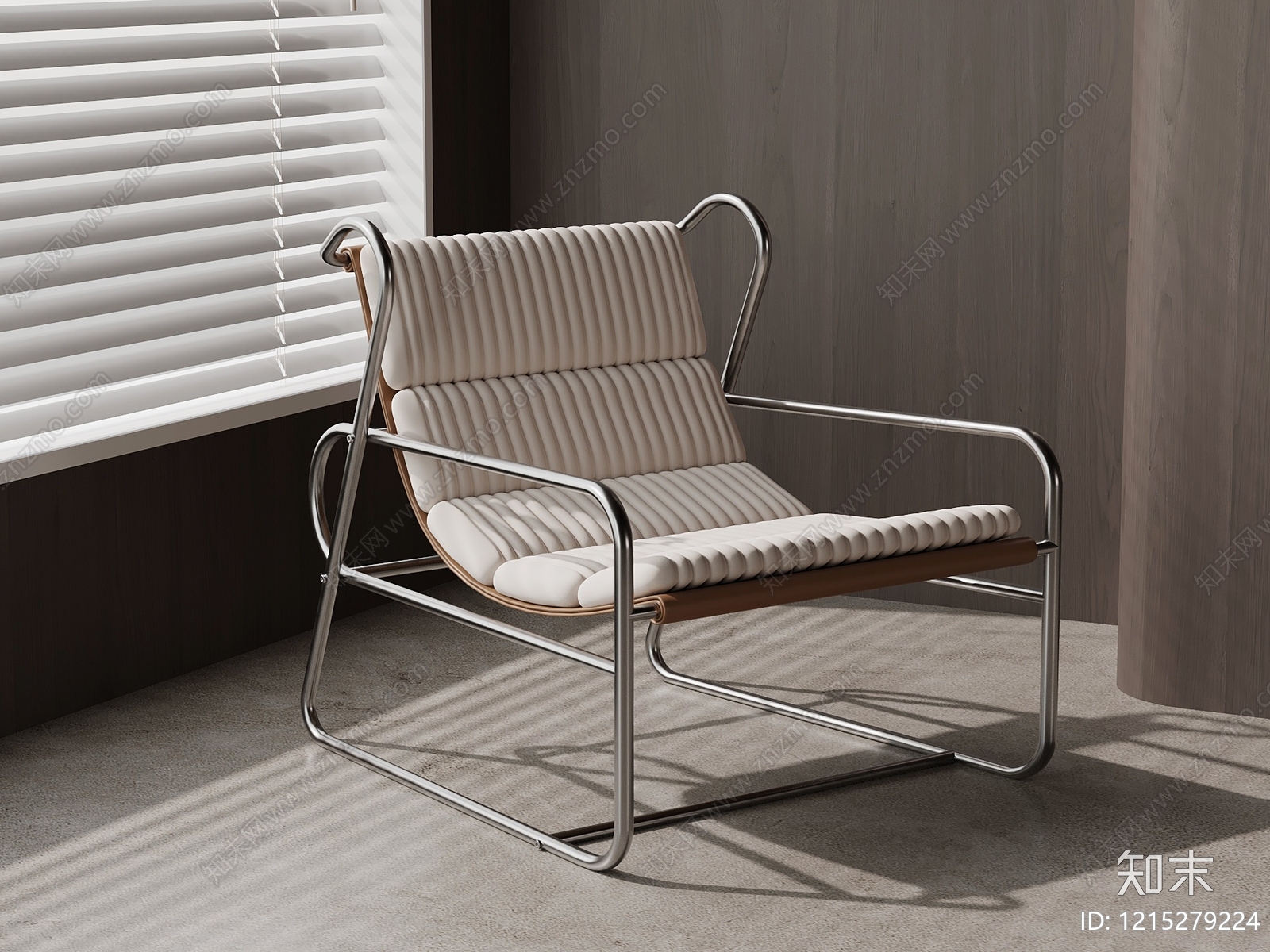 现代简约单人沙发3D模型下载【ID:1215279224】