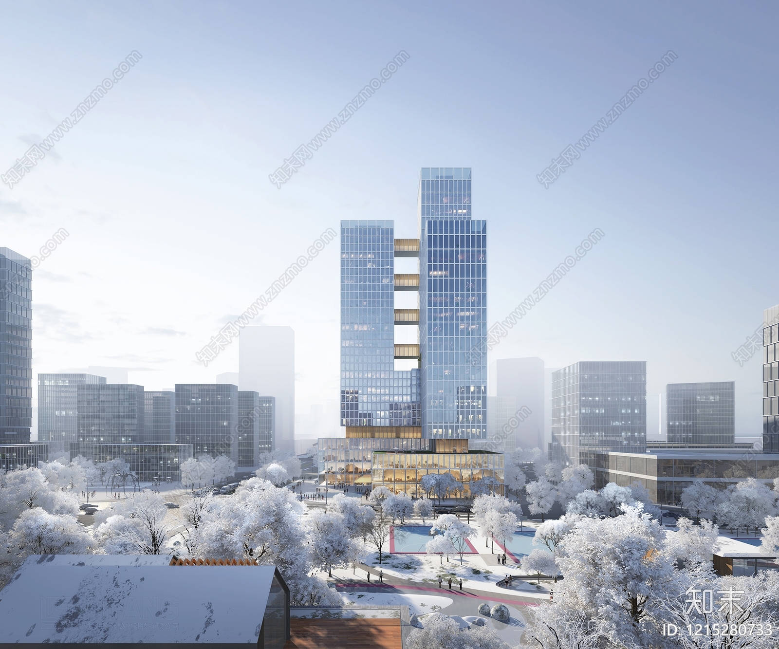 现代主义写字楼3D模型下载【ID:1215280733】