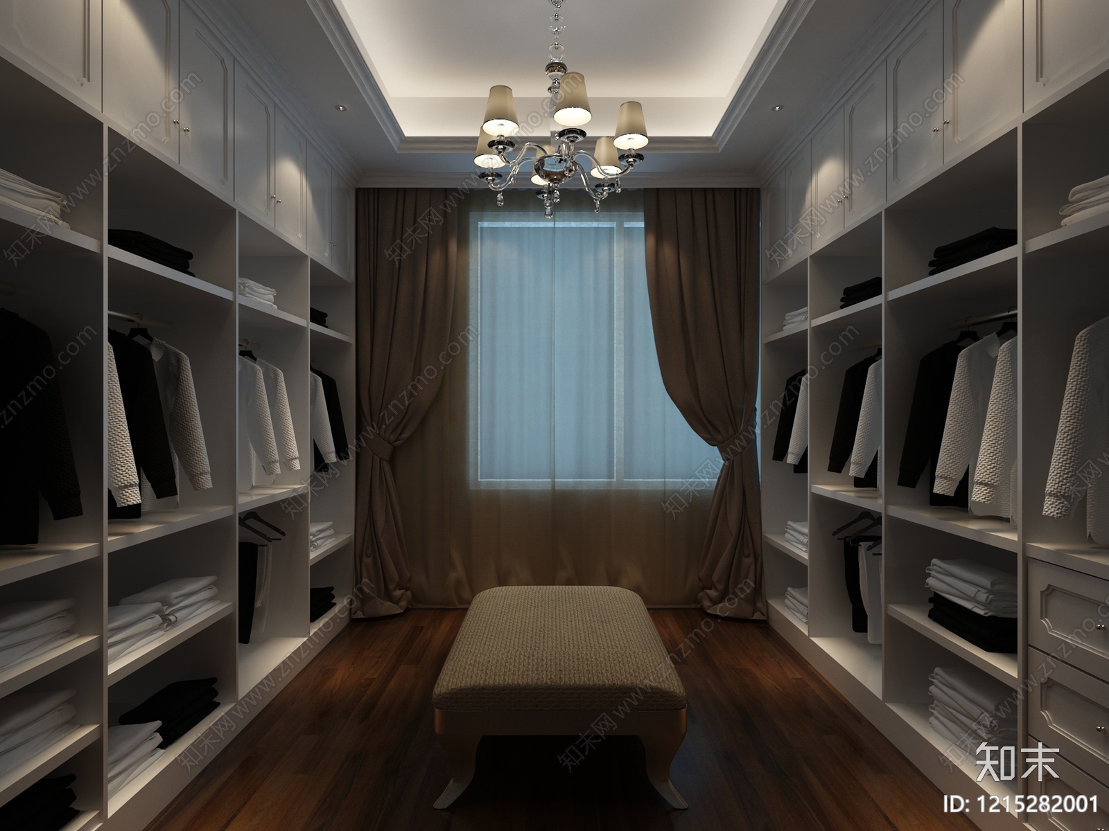 现代简约衣帽间3D模型下载【ID:1215282001】