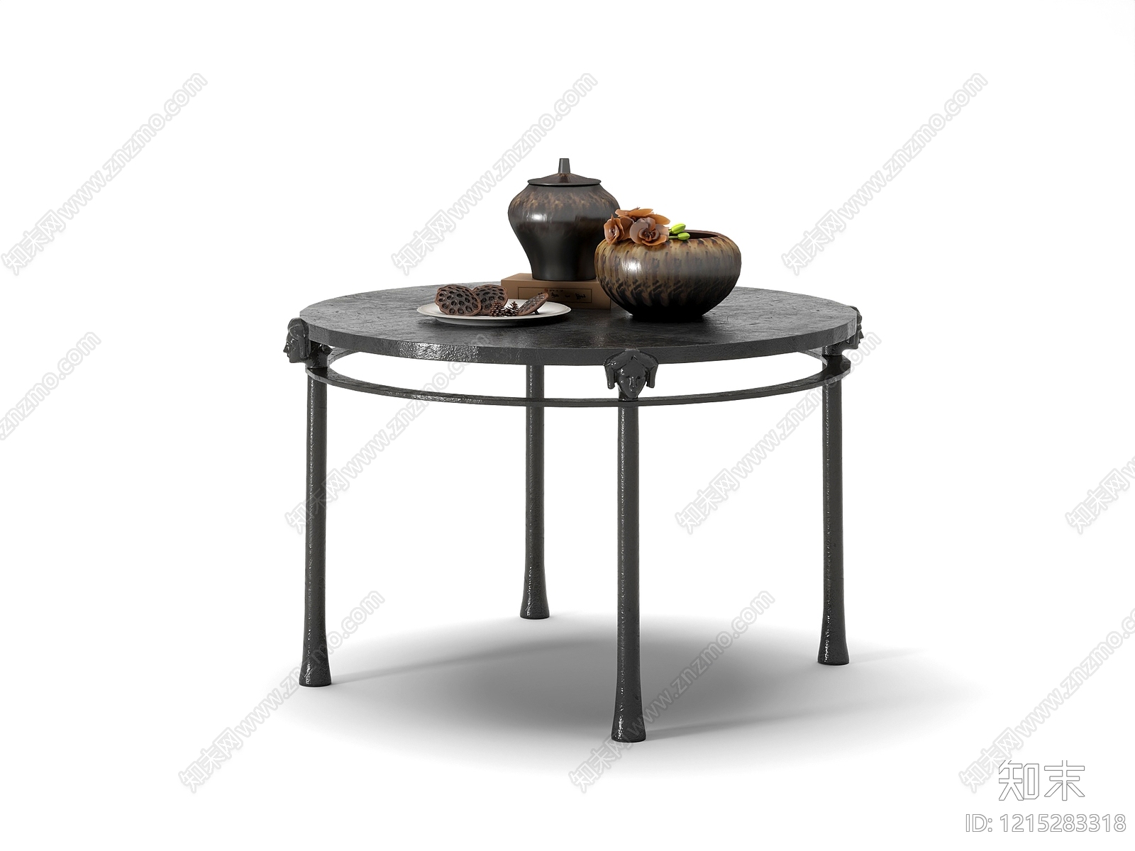 新中式茶几SU模型下载【ID:1215283318】