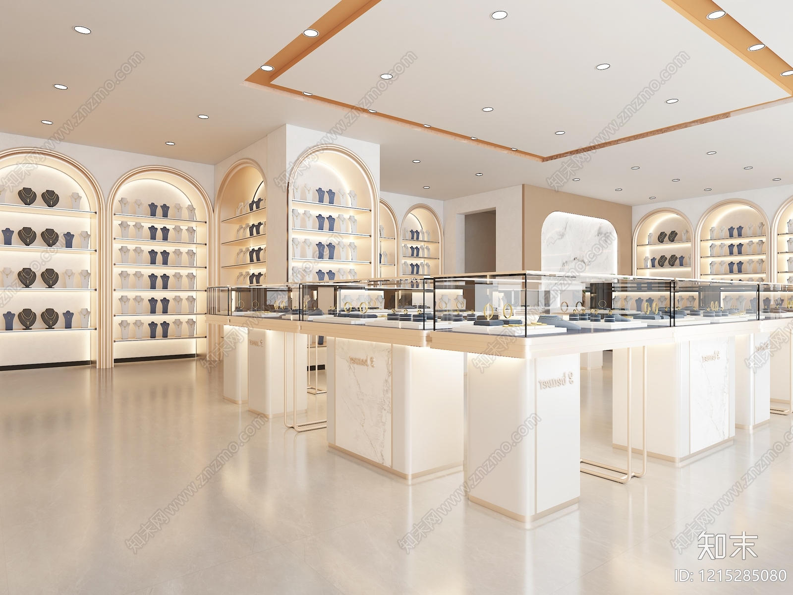 奶油风珠宝店3D模型下载【ID:1215285080】