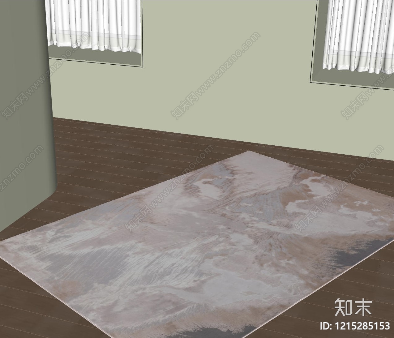 极简地毯SU模型下载【ID:1215285153】