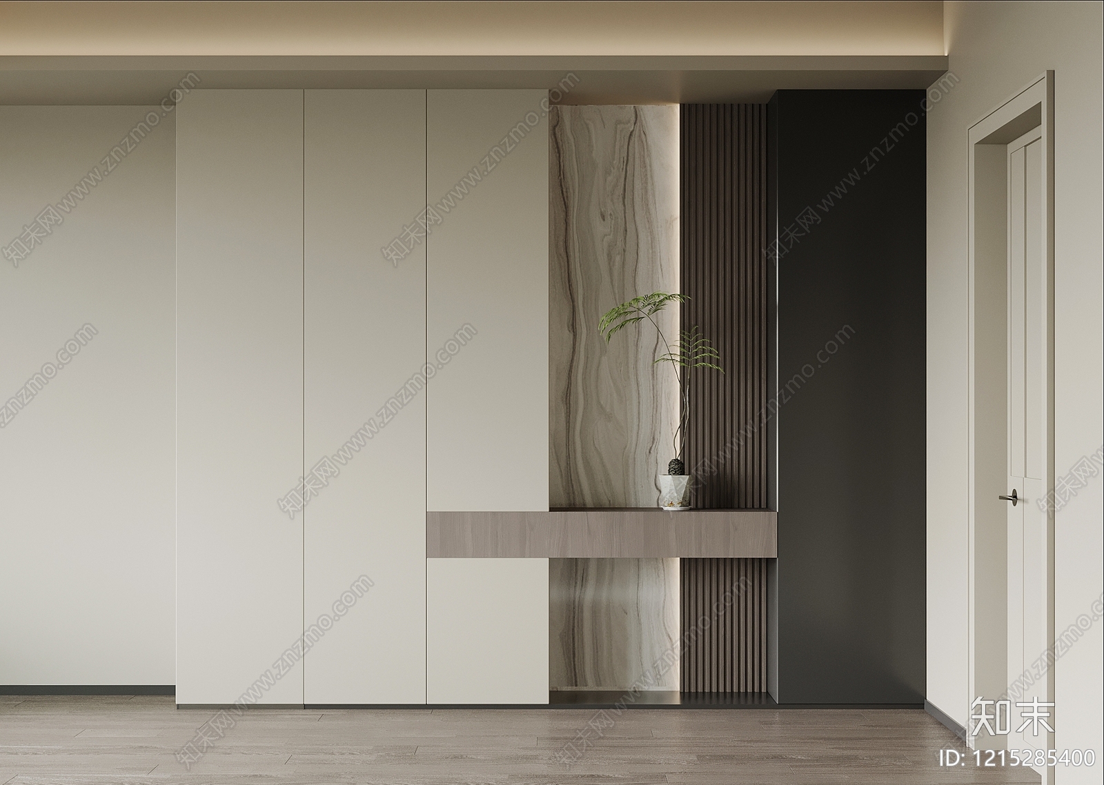 极简玄关3D模型下载【ID:1215285400】