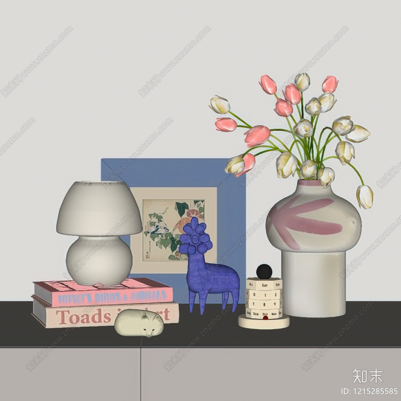现代摆件组合SU模型下载【ID:1215285585】