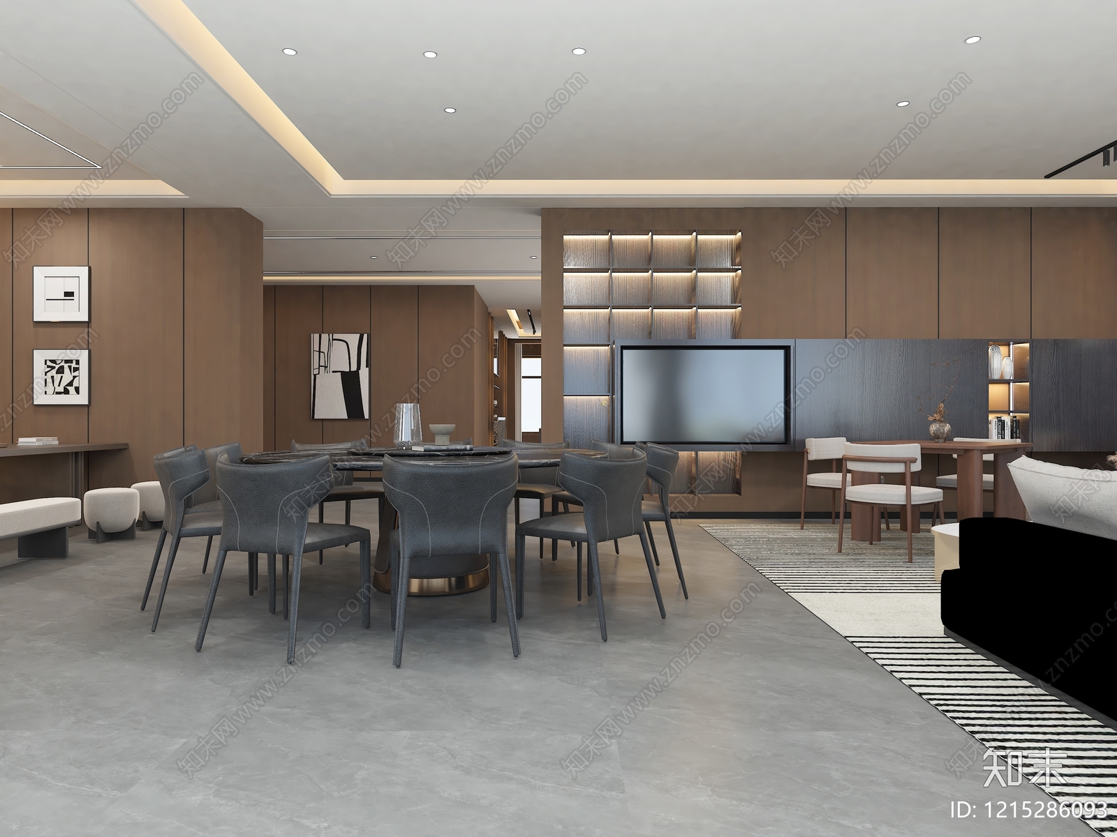 现代简约其他办公空间3D模型下载【ID:1215286093】