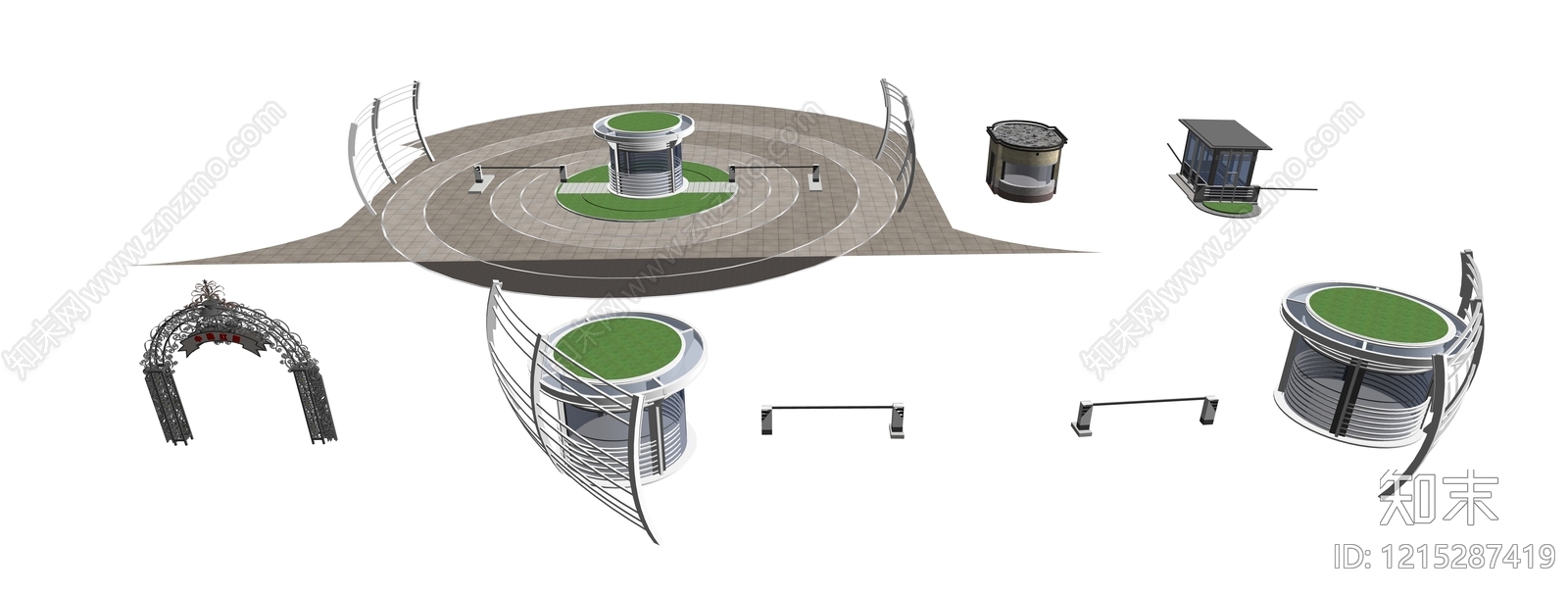 现代主义门卫室SU模型下载【ID:1215287419】
